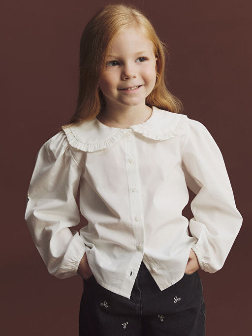 Bebe Yaka Basic K?z ?ocuk G?mlek