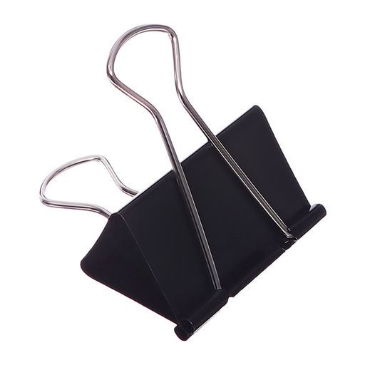 Набор зажимов для бумаг черных 60 мм 2 штуки в пакете