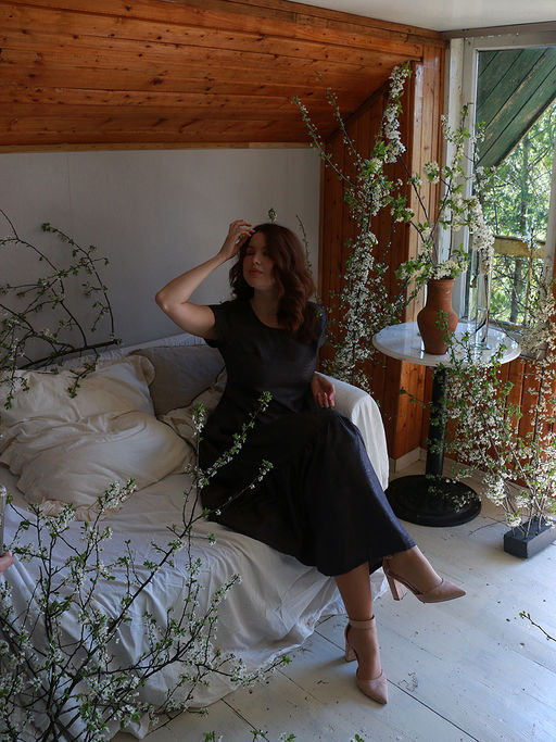 Платье длинное летнее с воланами - Almond фото 10