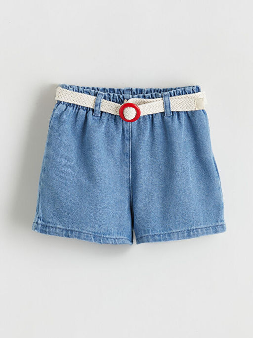 Beli Kemerli K?z ?ocuk Jean ?ort