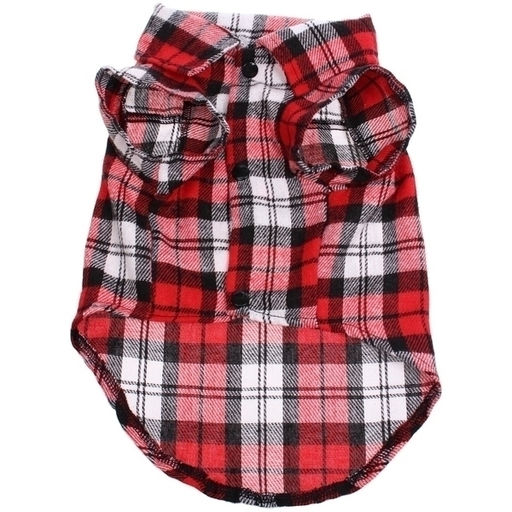 Кофта - рубашка фланелевая для мелких пород собак и кошек "BRO Style", цвет красный, р XL