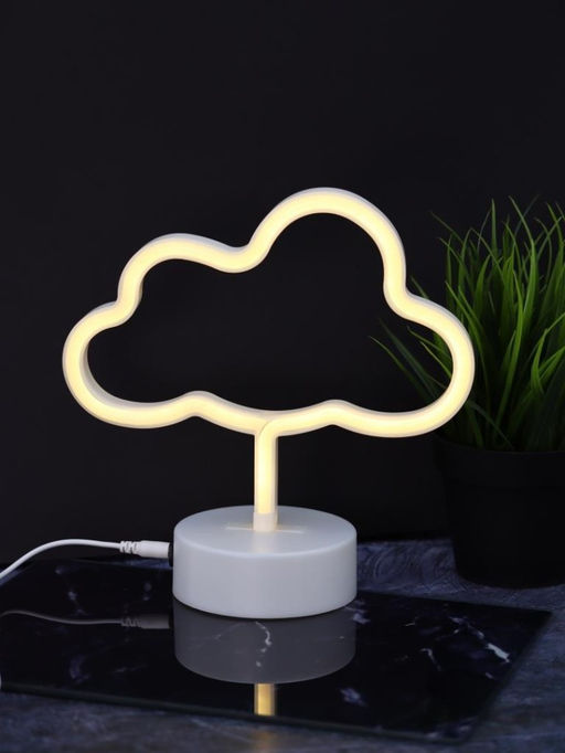 Неоновый LED ночник настольный "Cloud", тёплое свечение (30,5х27 см)