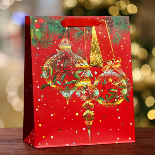 Пакет подарочный Новогодний привет ,люкс 26 х 32 х 12 см - Simaland фото 5