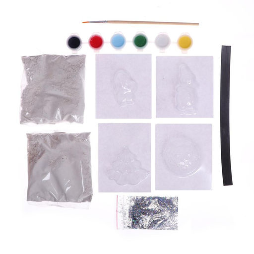 Магниты из гипса Новогоднее настроение (ёлка, варежка, ёлочная игрушка, снеговик) - Школа талантов фото 5