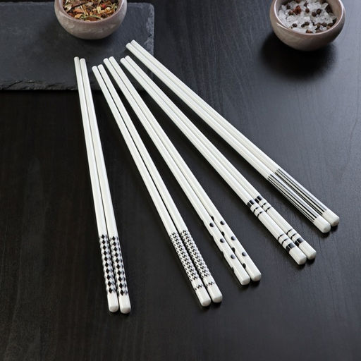 Палочки для суши «Геометрия», набор 10 шт., 24.5 см, керамика