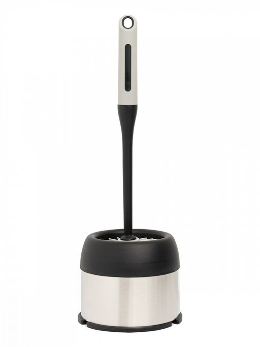 Щетка для унитаза с подставкой черный ПП+ТПР+нержавеющая сталь - Denastia фото 3