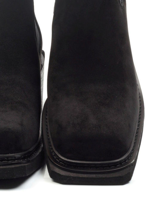 04-E21W-1B BLACK Ботинки зимние женские (натуральная замша, натуральный мех)