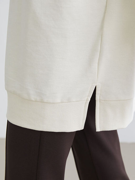 Ta?l? Oversize Kad?n Sweatshirt Tunik