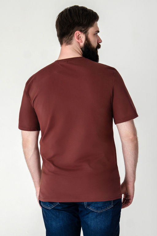 Арт. 614-152 Футболка мужская 48-56 (5 шт) Цвет:кирпичный - Идеал фото 2