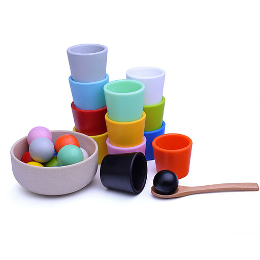 Игра развивающая Шарики и стаканчики - Щепочка фото 3