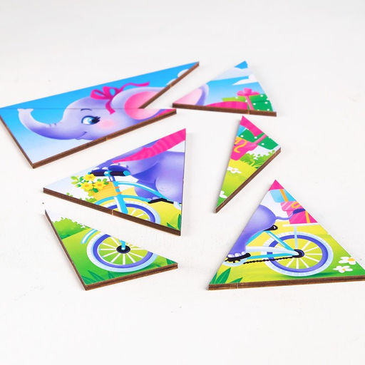 Пазл разрезной Животные зоопарка, 3 картинки в раме - Лесная мастерская фото 6