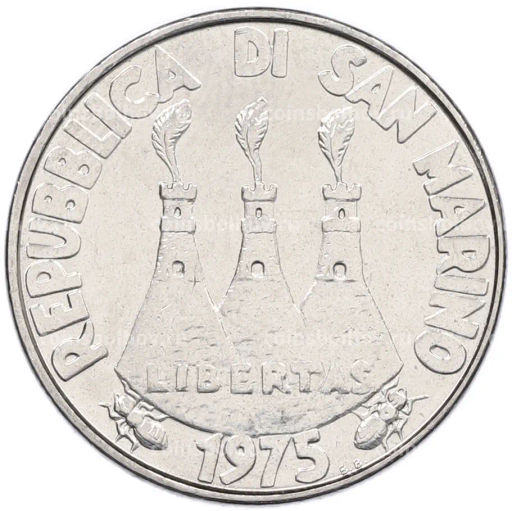 Монета 100 лир 1975 года Сан-Марино