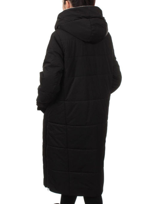 M-9115 BLACK Пальто зимнее женское (верблюжья шерсть)