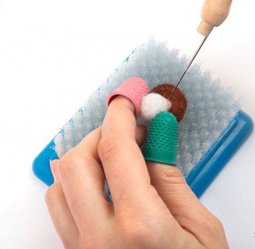 Gamma FN-006 Иглы для валяния (фелтинга) в блистере с деревянной ручкой (№36 толстые)