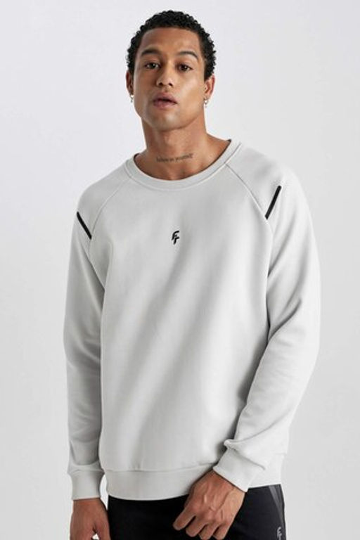 DeFactoFit Standart Fit Bisiklet Yaka Skuba Dalg?c Kumas Sweatshirt  фото 2