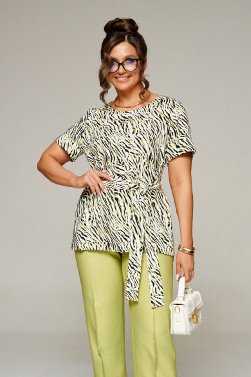 Костюм (Блуза, брюки 6321 салатовый) - B&F фото 4