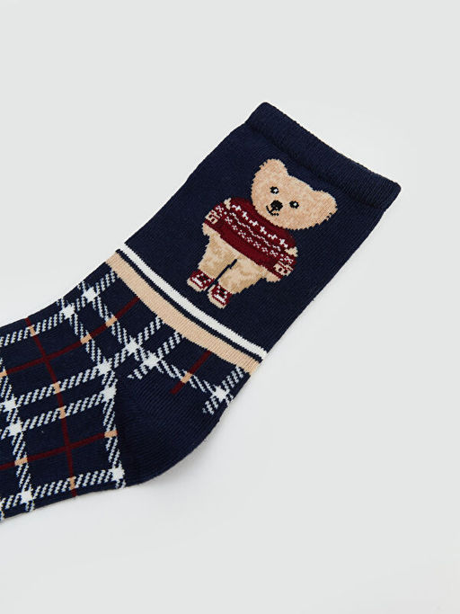 Ay? Teddy Bask?l? Kad?n Soket ?orap