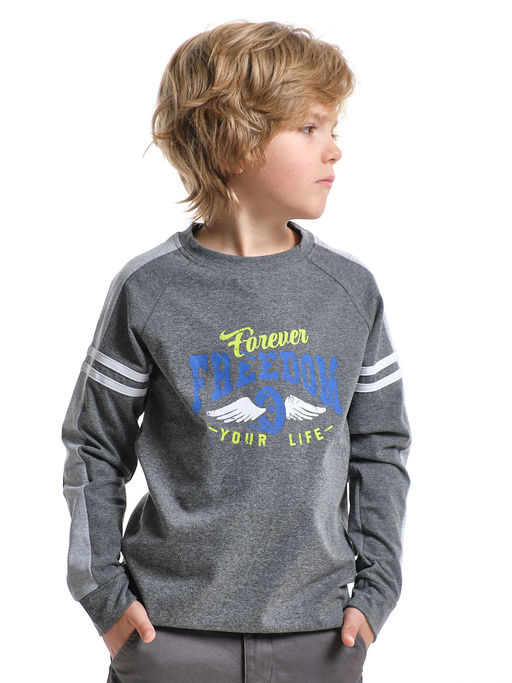 Лонгслив с принтом UD 4125 графит - Mini maxi фото 4