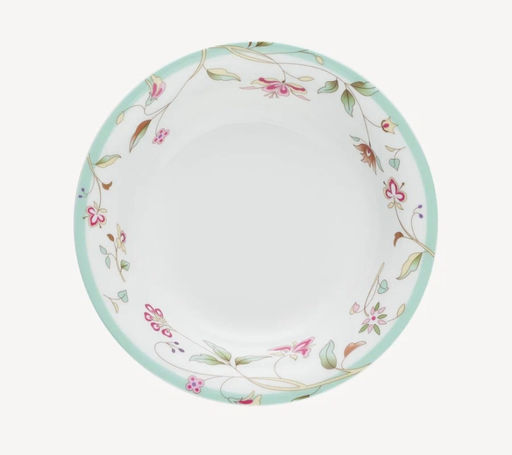 42201 Gipfel Сервиз столовый VERDE 21 предмета на 6 персон: тарелка обеденная 27см, 6шт, тарелка закусочная 22см, 6шт., тарелка суповая 20см, 6шт., овальное блюдо, 2шт., салатник 23см, 1шт. Материал: костяной фарфор.