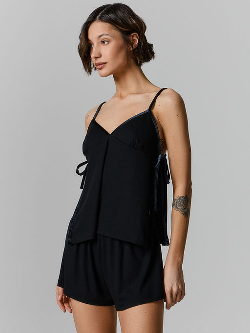 Комплект домашний женский с велюровыми завязками по бокам - Mark formelle фото 2