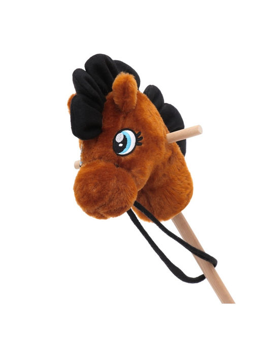 Мягкая игрушка Конь - скакун на палке, МИКС