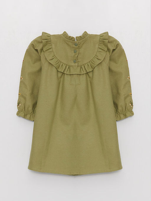 Dik Yaka Nak??l? K?z Bebek Elbise - Waikiki фото 2