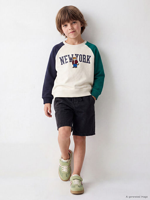 New York Bask?l? Erkek ?ocuk Sweatshirt