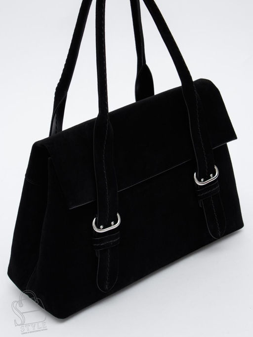 Сумка женская кожаная 1092M black Polina&Eiterou