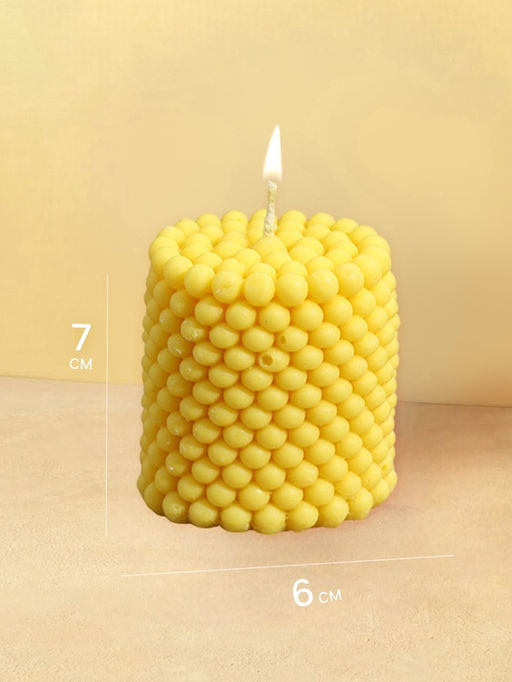 Свеча "Столб шарики" 6х6х7 см, соевый воск МИКС