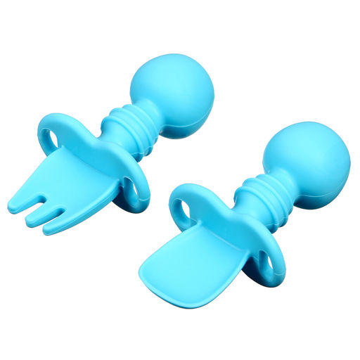 Набор детских столовых приборов, вилка, ложка, цвет голубой - Simaland фото 3