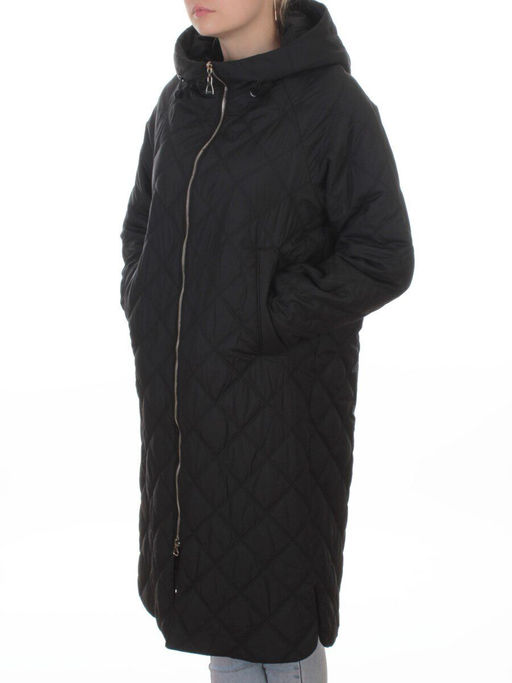 9610 BLACK Куртка стеганная демисезонная женская (100 гр. холлофайбер) - Fashion фото 5