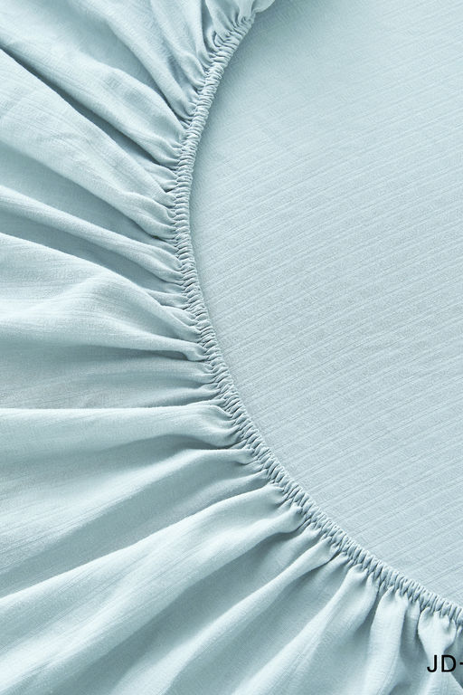 Комплект постельных принадлежностей, простыня на резинке  Борт 25 + 2 наволочки 70*70 голубой