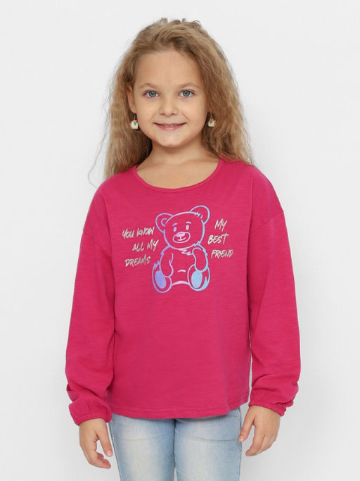 CRB wear/CWKG 63728-25-389 Джемпер для девочки,ягодный/Ex.Cherubino