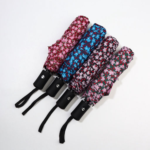 Зонт автоматический «Цветы», 3 сложения, 8 спиц, R=47/55 см, d=94 см, МИКС