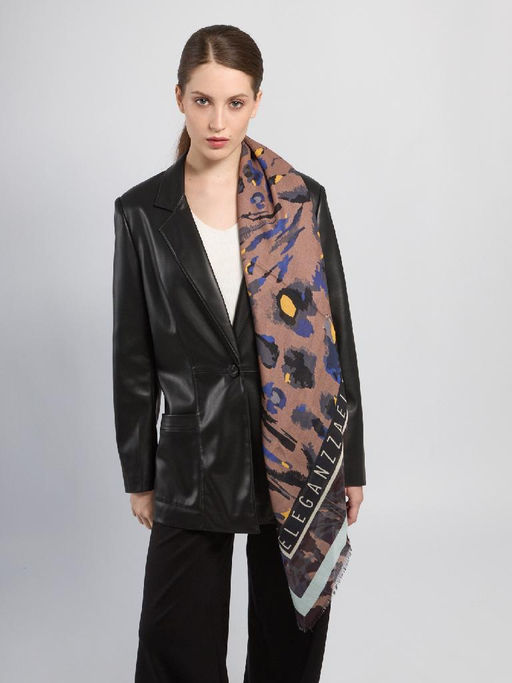 Платок жен. шерсть+шелк 110х110 E43-8406-10 - Eleganzza фото 4