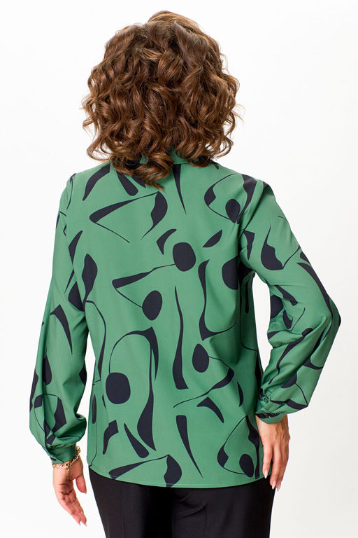 Блуза Swallow 803.2 черный+серебряный узор фото 765