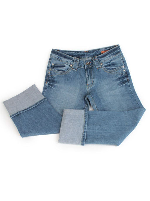 BF445-92 BLUE Джинсы капри женские - Fashion фото 3