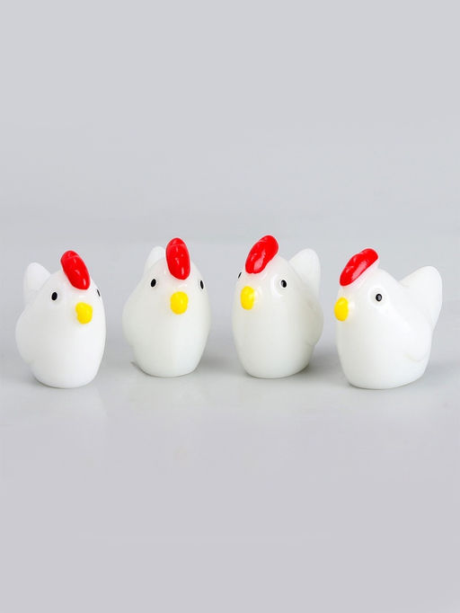 Миниатюра кукольная «Курочка», набор 4 шт., размер 1 шт. — 1,1 × 2,1 × 2,5 см