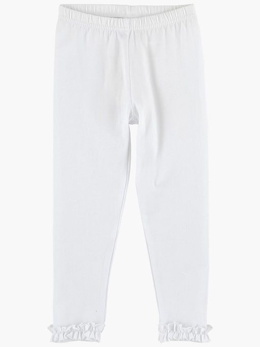 Лосины однотонные с рюшей UD 0298 белый - Mini maxi фото 3