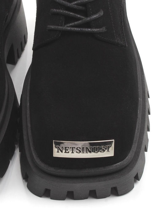 03-23120-6 BLACK Полуботинки демисезонные женские (натуральная замша)