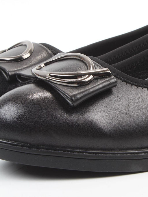 06-DYL74-1 BLACK Туфли женские (натуральная кожа)