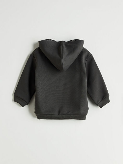 Kap??onlu Bask?l? Erkek ?ocuk Sweatshirt