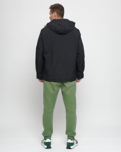 Куртка спортивная мужская большого размера черного цвета 88676Ch - Wonderrman фото 5
