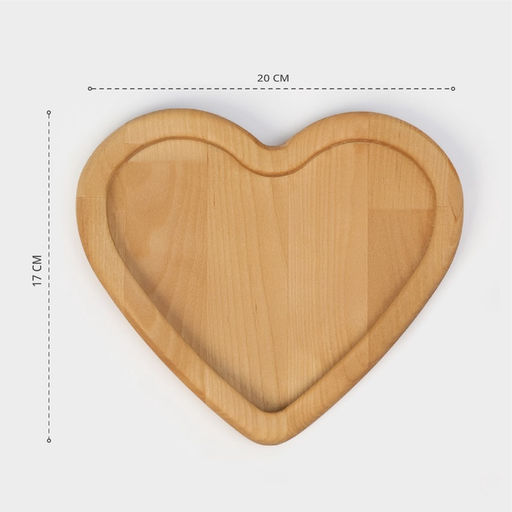 Подарочный набор посуды Adelica «Для тебя», тарелка 20×17 см, подставка под горячее и телефон, дерево берёза