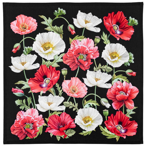 НАБОР САЛФЕТОК ИЗ 4-Х ШТ МАКИ,40Х40СМ,ЧЕРНЫЙ+БЕЛЫЙ, 100 - Lefard фото 3