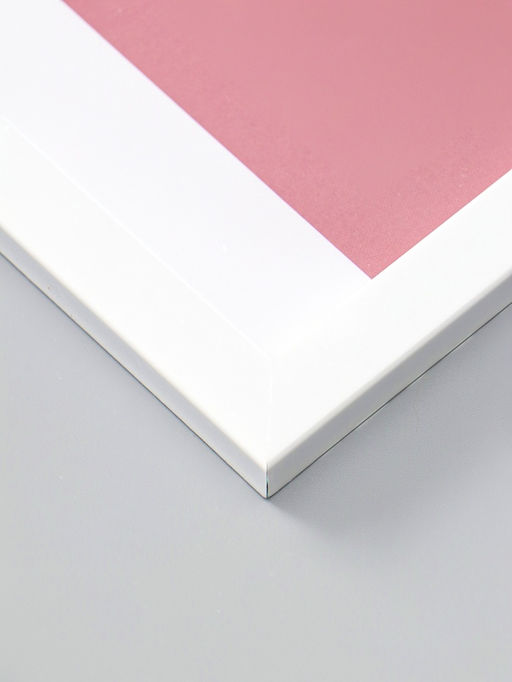 Фоторамка для фото 21×29.7 см (А4) Oframe, пластик, белый, (пластиковый экран)