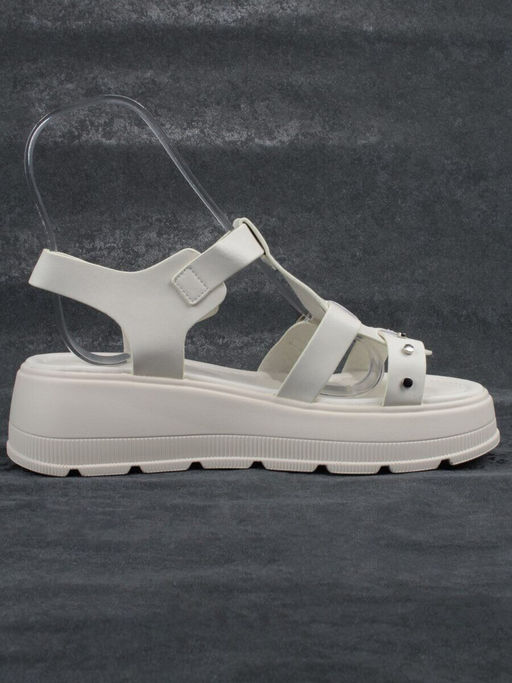 08-PEAG33-1 LT. BEIGE Босоножки женские (натуральная кожа)