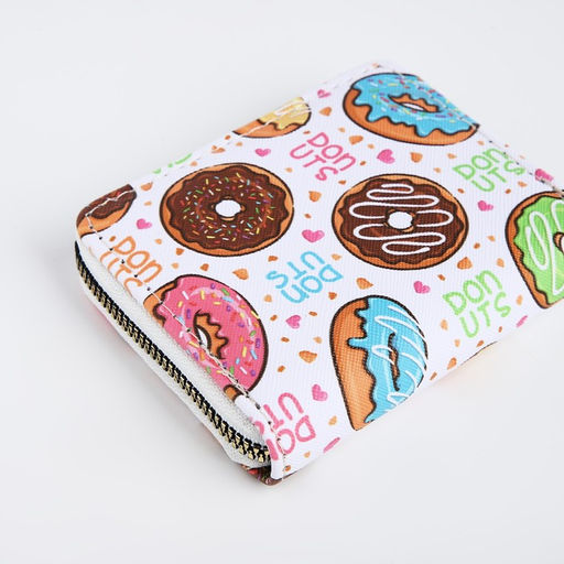 Кошелёк на молнии, белый, разноцветный