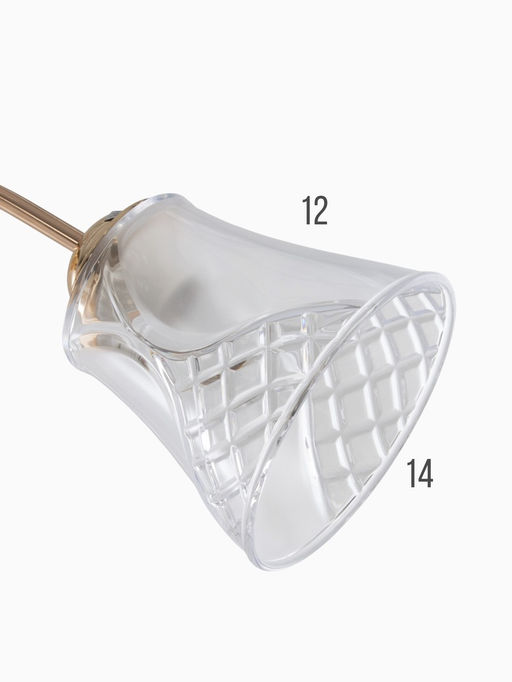 Люстра 12276/3FGD, 3×40 Вт, E27, 64×18×23 см, золото