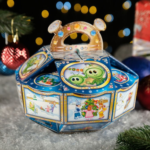 Цена за 5 шт. Подарочная коробка Летающая тарелка, 21,5 х 21,5 х 15,5см - Simaland фото 2